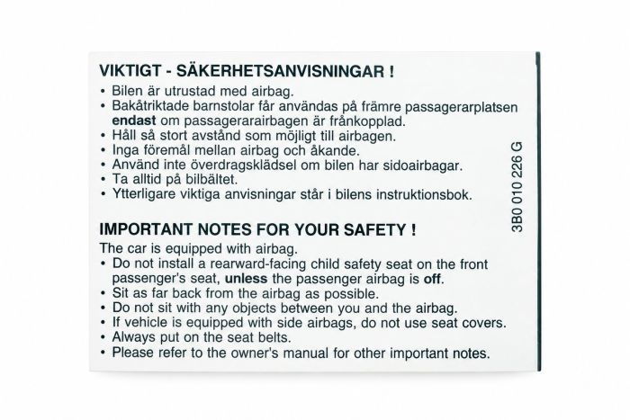 Originele sticker attentie-veiligheids
