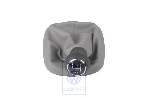 Volkswagen Passat B5 (3B) versnellingspookknop met hoes 6-bak - flanelgrijs