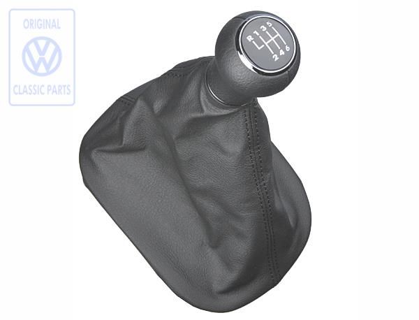 Volkswagen Passat B5 (3B) schakelpookknop met hoes - zwart, 6-versnellingen