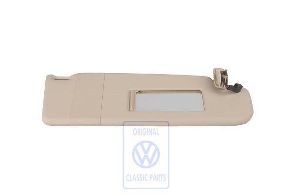 Volkswagen New Beetle (9C) zonneklep met spiegel en afdekklep - rechts, crèmebeige