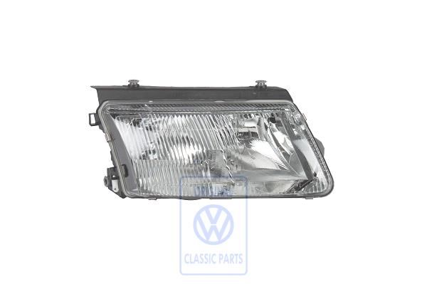 Volkswagen Passat B5 (3B) dubbele halogeenkoplamp met mistlamp - rechts, Mexico