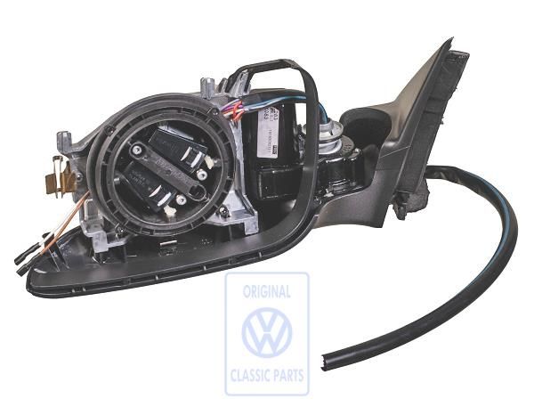 Volkswagen Passat B5 (3B) buitenspiegelbehuizing - links, satijnzwart, linksgestuurd