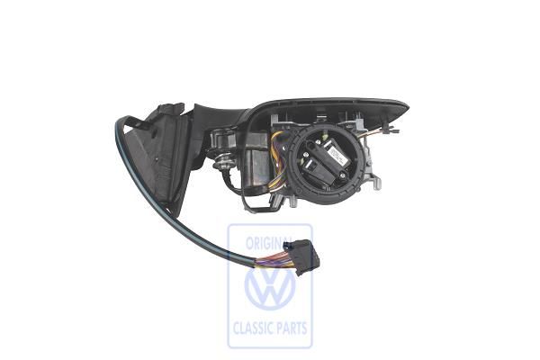 Volkswagen Passat B5 (3B) buitenspiegelbehuizing - links, satijnzwart, met geheugen