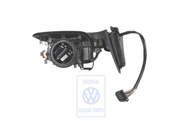Volkswagen Passat B5 (3B) buitenspiegelbehuizing - rechts, satijnzwart, met geheugen