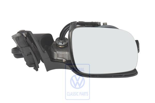Volkswagen Passat B5 (3B) buitenspiegelbehuizing - rechts, satijnzwart, gepantserd