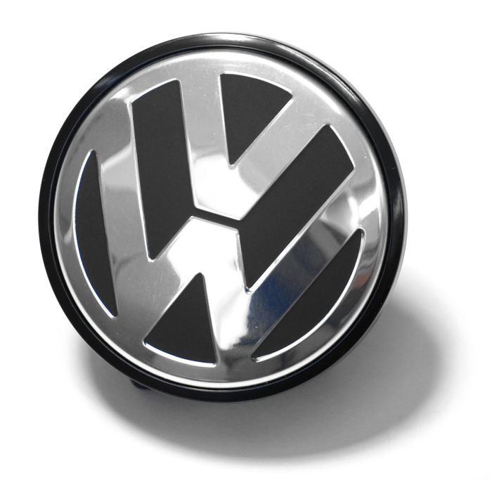 Originele Volkswagen naafkap - satijnzwart/chroomglans