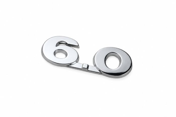 Original Volkswagen 6.0 chrome lettering met zelfklevende 3D0853675K 739