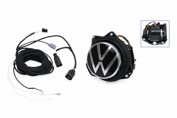 Complete retrofitset achteruitrijcamera in Volkswagen-embleem voor Volkswagen T-Roc A11, D11, T-Roc Cabrio AC7, AC8