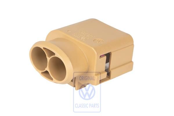 Volkswagen Transporter T5 vlakcontacthuis regeleenheid koelventilator, 2-polig - bruin