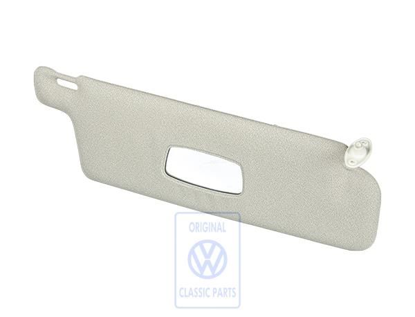 Volkswagen Scirocco 2 (53B) zonneklep met spiegel - rechts, wolkenwit/grijs