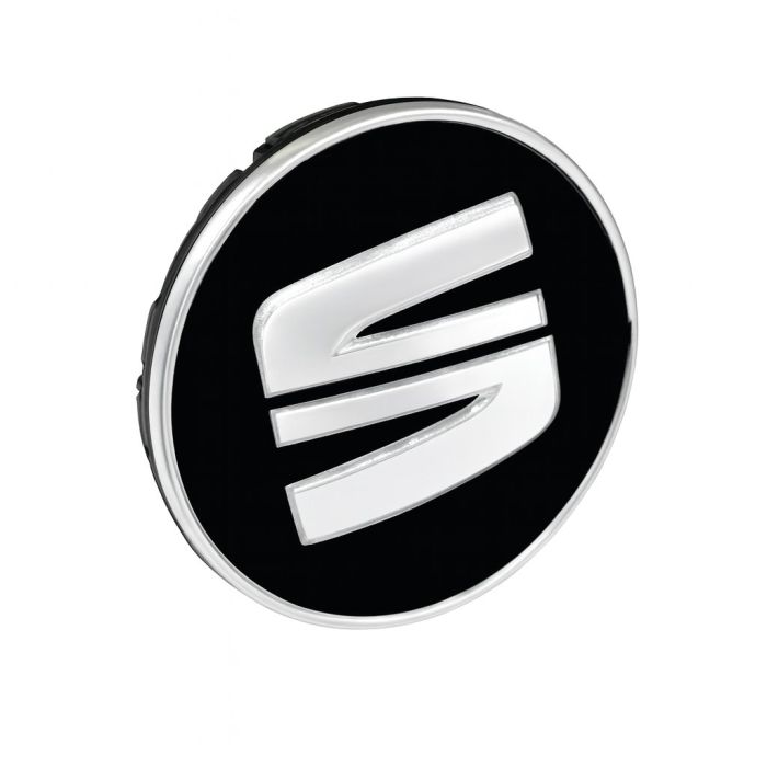 Originele SEAT naafkap - zwart-hoogglanzend/aluminium-mat