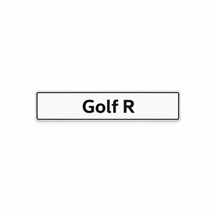 Kentekenplaat Golf R