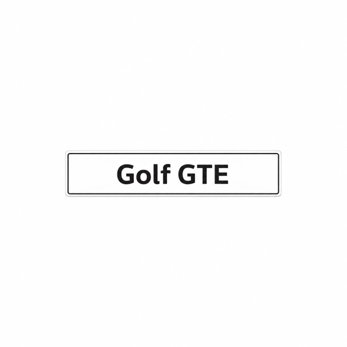 Kentekenplaat Golf GTE