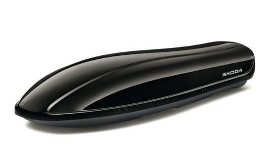 Originele Škoda ski- en bagagebox - glanzend zwart (380 liter)