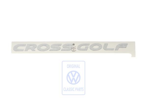 Volkswagen Golf 5 (1K) folieopschrift CROSSGOLF - zilver
