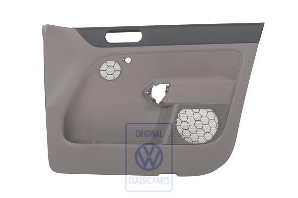 Volkswagen Golf 5 (1K) deurpaneel - rechtsvoor, titaanzwart/latte macchiato