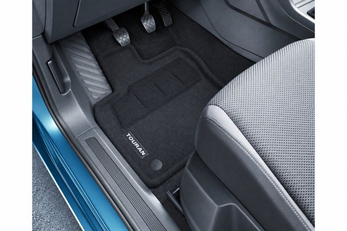 Volkswagen Touran 2 (5T) velours mattenset - satijnzwart