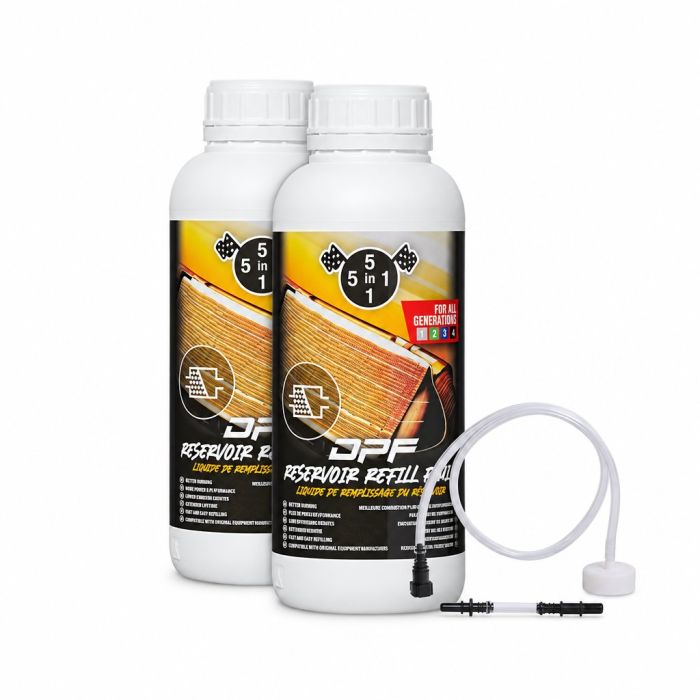 5 in 1 DPF-bijvulset (2x 1 liter + slang)