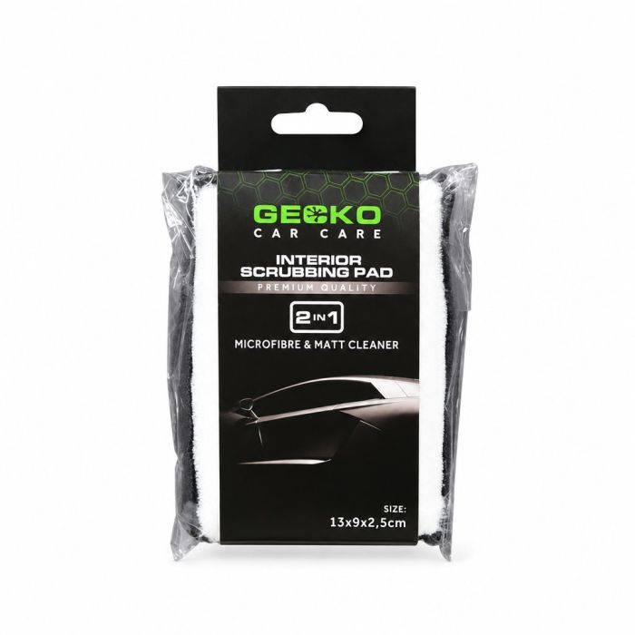 Gecko 2-in-1 interieurspons microvezel & fleece (13x9cm)