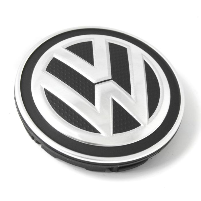 Originele Volkswagen naafkap - satijnzwart/chroomglans/reflexzilver