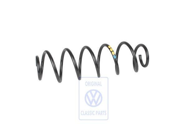 Volkswagen Lupo schroefveer (ANY, AYZ) - achter, 1 blauw/3 geel