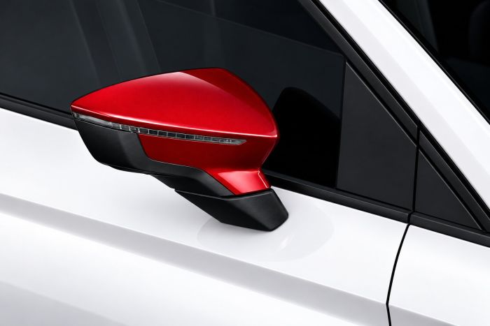 SEAT Ibiza 5 (6F), Leon 3 (5F) set spiegelkappen - rood