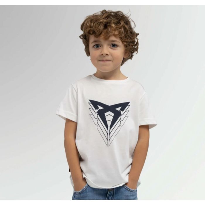 CUPRA T-shirt (kinderen, wit, groot logo)