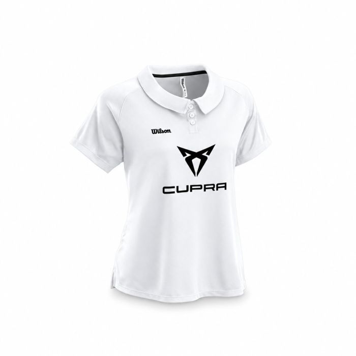 CUPRA padel polo (dames, wit, Wilson x CUPRA)