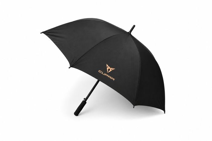 CUPRA paraplu zwart met CUPRA-logo