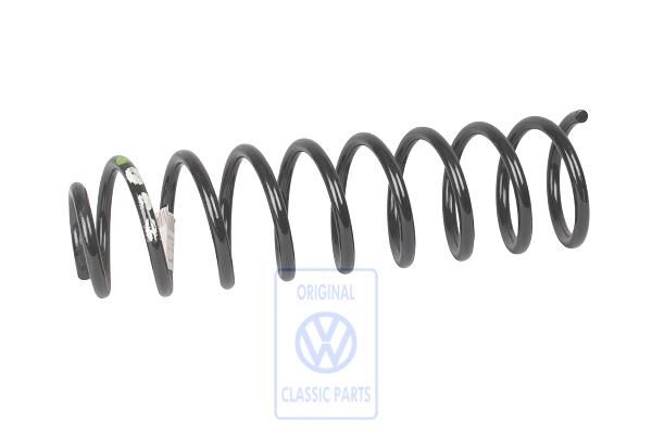 Volkswagen Polo 3 (6N) schroefveer achter (AKL, ANW, APE) - 1 groene en 3 witte strepen