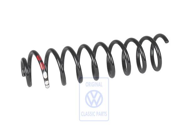 Volkswagen Polo 3 (6N) schroefveer achter vierdeurs (AEX, APQ, ANX) - 2 rode en 3 witte strepen