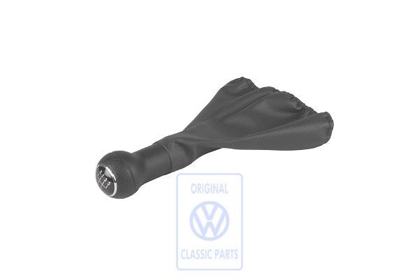 Volkswagen Polo 3 (6N) schakelpookknop met hoes - gebroken zwart