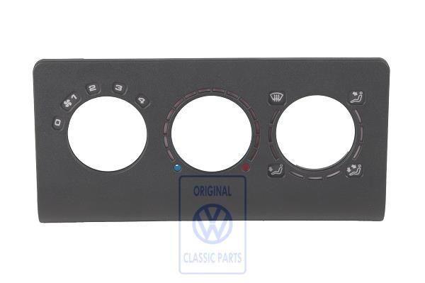 Volkswagen Polo 3 (6N) afdekplaat ventilatiebediening - zwart-oranje