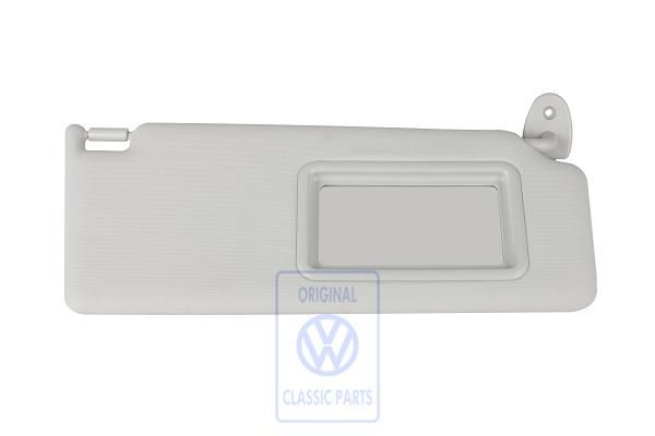 Volkswagen Polo 3 (6N) zonneklep met spiegel voor schuifdak - rechts, parelgrijs
