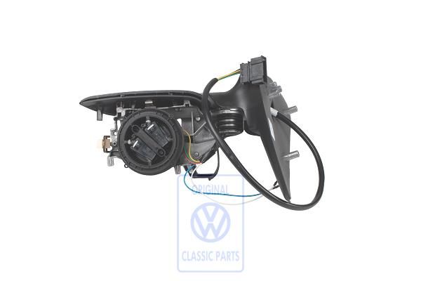 Volkswagen Polo 3 (6N) buitenspiegelbehuizing - rechts, zwart, rechtsgestuurd