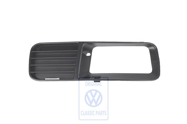 Volkswagen bumperrooster - rechts, zwart, met mistlampen