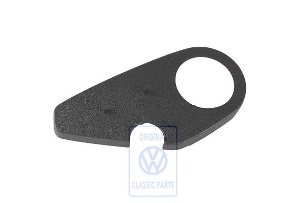 Volkswagen Polo 3 (6N) stoelbekleding links met opening - gebroken zwart, airbag