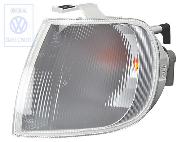 Volkswagen Polo 3 (6N) knipperlicht voor met lamphouder en lamp - links, wit