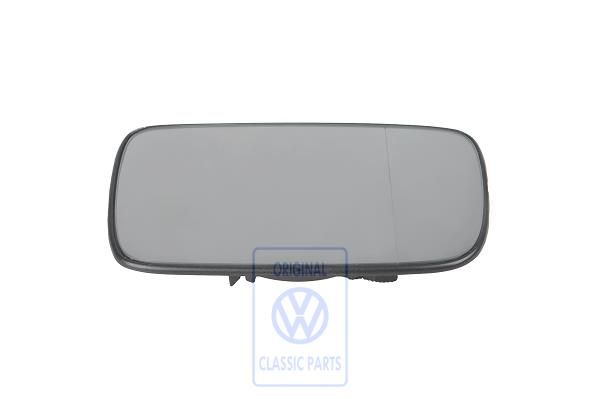 Volkswagen Polo 3 (6N) spiegelglas asferisch verwarmd met draagplaat - links