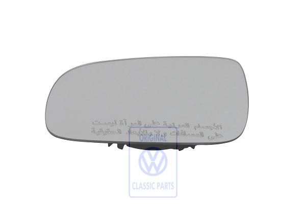 Volkswagen Polo 3 (6N) spiegelglas bol met plaat - links, Arabischtalig