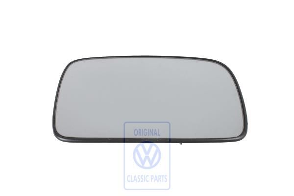 Volkswagen Polo 3 (6N) spiegelglas convex met draagplaat - rechts