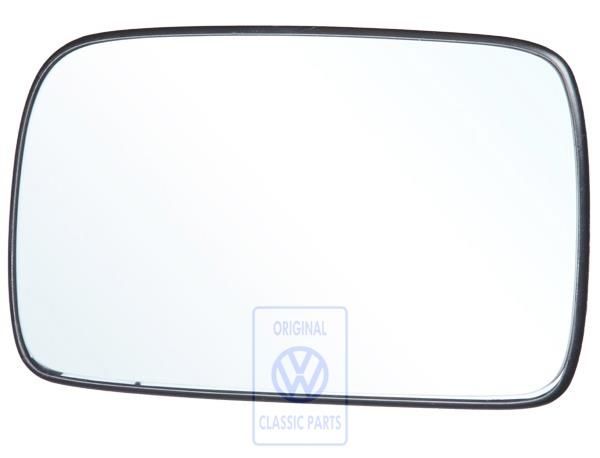 Volkswagen Polo 3 (6N) spiegelglas convex verwarmd met draagplaat - links