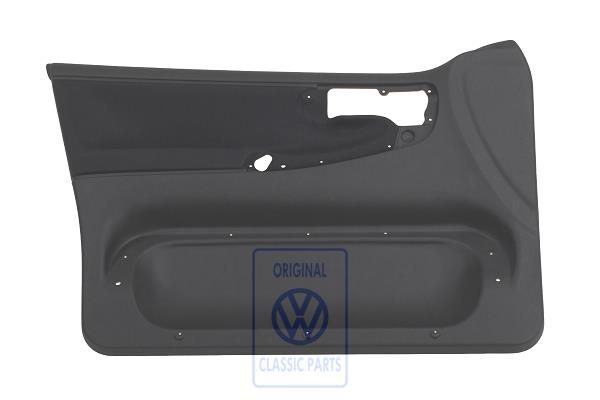 Volkswagen Polo 3 (6N) deurpaneel - linksvoor, gebroken zwart, stof, 4-deurs