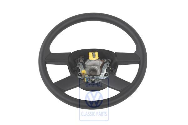Volkswagen Polo 4 (9N) stuurwiel met airbag - satijnzwart