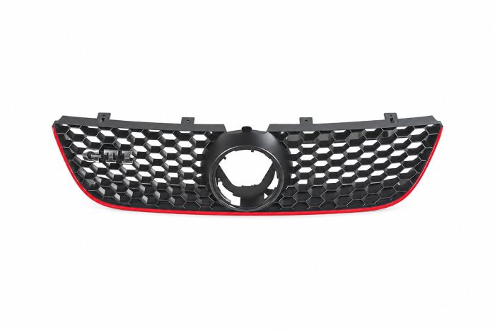 Volkswagen grille - satijnzwart/tornadorood, GTI-uitvoering