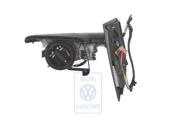 Volkswagen Polo 4 (9N) buitenspiegelbehuizing - rechts, satijnzwart, rechtsgestuurd