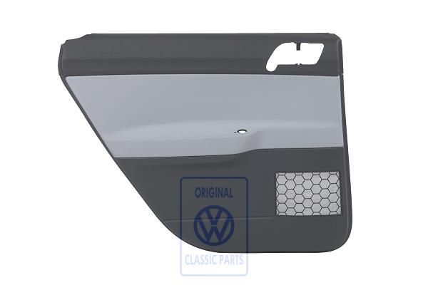 Volkswagen Polo 4 (9N) deurpaneel - linksachter, zilvergrijs/antraciet