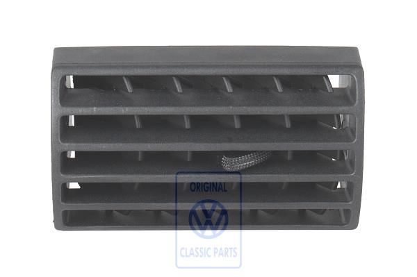 Volkswagen Transporter T4 draaielement luchtrooster - midden, satijnzwart