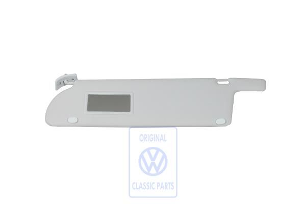 Volkswagen Transporter T4 zonneklep met spiegel - links, grijs, rechts gestuurd