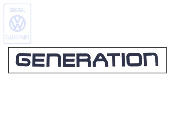 Volkswagen Transporter T4 folieopschrift Generation - zilver